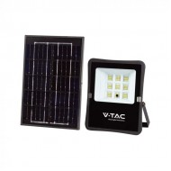 Proiector LED 6W corp negru cu panou solar 50W si telecomanda cu functii multiple IP65