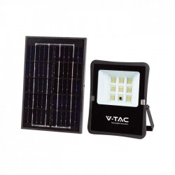 Proiector LED 6W corp negru cu panou solar 50W si telecomanda cu functii multiple IP65