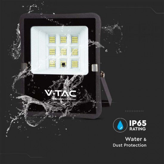 Proiector LED 6W corp negru cu panou solar 50W si telecomanda cu functii multiple IP65