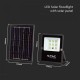 Proiector LED 6W corp negru cu panou solar 50W si telecomanda cu functii multiple IP65