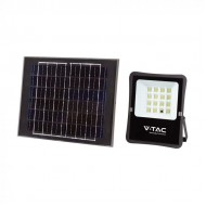 Proiector LED 12W corp negru cu panou solar 100W si telecomanda cu functii multiple IP65