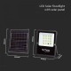 Proiector LED 16W corp negru cu panou solar 200W si telecomanda cu functii multiple IP65