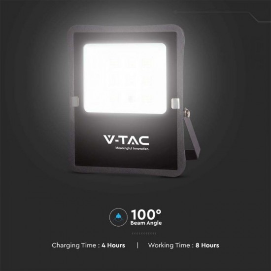 Proiector LED 16W corp negru cu panou solar 200W si telecomanda cu functii multiple IP65