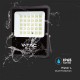Proiector LED 20W corp negru cu panou solar 300W si telecomanda cu functii multiple IP65