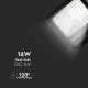 Proiector LED negru 16W Alb Neutru cu panou solar