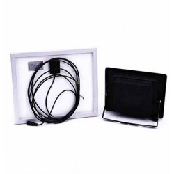 Proiector LED negru 16W Alb Neutru cu panou solar