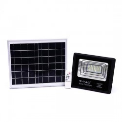 Proiector LED negru 16W Alb Neutru cu panou solar