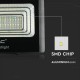 Proiector LED negru 20W Alb Neutru cu panou solar