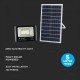 Proiector LED negru 20W Alb Neutru cu panou solar