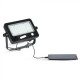 Proiector LED 10W cu senzor PIR panou solar si port USB corp negru lumina neutra IP65