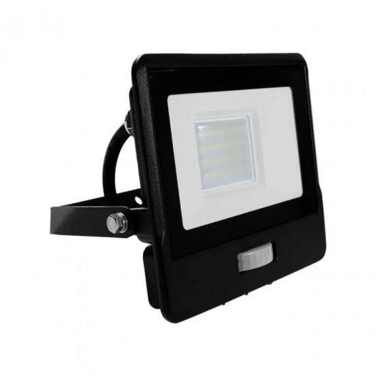 Proiector LED cu senzor 20W Cip SAMSUNG Corp Negru Alb cablu 1m
