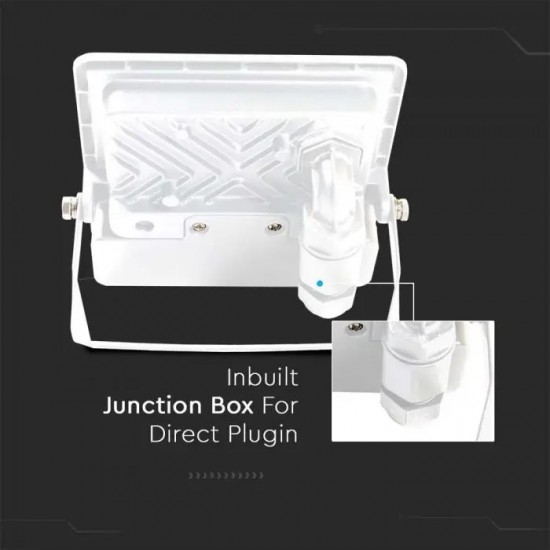 Proiector LED cu senzor 20W Cip SAMSUNG Corp Negru Alb cablu 1m