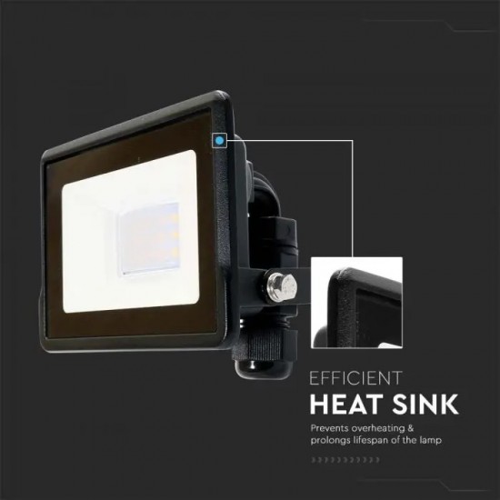Proiector LED 20W cip SAMSUNG conexiune directa Corp Negru IP65