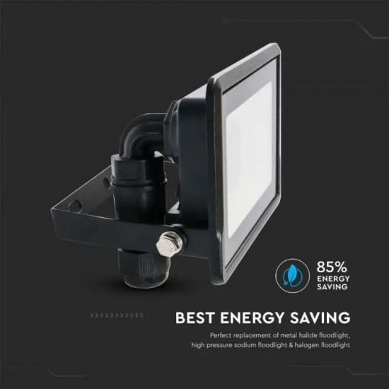 Proiector LED 20W cip SAMSUNG conexiune directa Corp Negru IP65