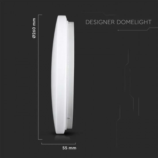 Plafoniera LED rotunda 12W 260mm opala 3 in 1