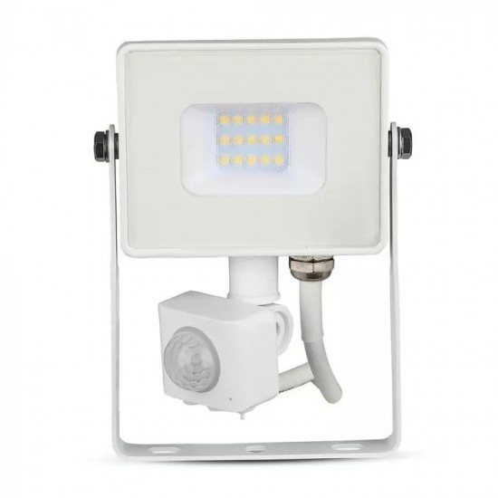 Proiector LED cu senzor 10W Cip SAMSUNG Corp Negru Alb