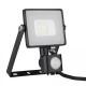 Proiector LED cu senzor 10W Cip SAMSUNG Corp Negru Alb