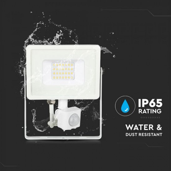 Proiector LED cu senzor 20W Cip SAMSUNG Corp Alb Alb Neutru