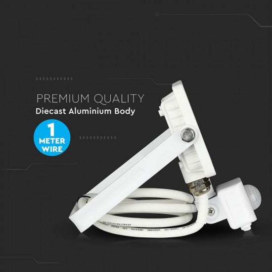 Proiector LED cu senzor 20W Cip SAMSUNG Corp Alb Alb Neutru