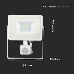 Proiector LED cu senzor 20W Cip SAMSUNG Corp Alb Alb Neutru