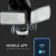 Proiector LED 18W Senzor WiFi si Camera Alb Rece Corp Negru