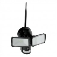 Proiector LED 18W Senzor WiFi si Camera Alb Rece Corp Negru