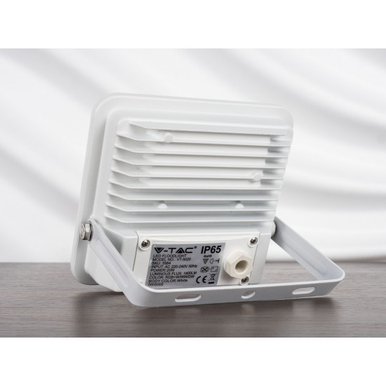 Proiector LED Smart 20W cu Bluetooth RGB + alb cald, neutru, rece Corp Alb