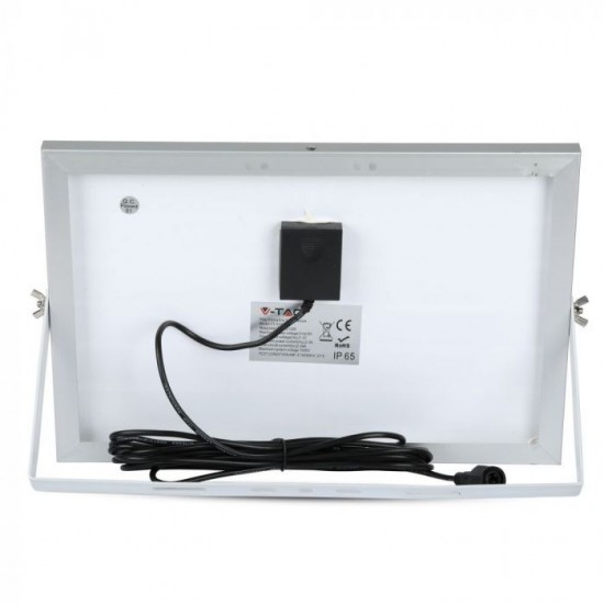 Proiector LED negru 20W Alb Rece cu panou solar si telecomanda cu functii multiple