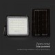 Proiector LED 10W corp negru cu panou solar 80W baterie fast charge inlocuibila si control inteligent cu telecomanda IP65