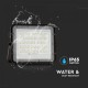 Proiector LED 10W corp negru cu panou solar 80W baterie fast charge inlocuibila si control inteligent cu telecomanda IP65
