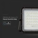 Proiector LED 10W corp negru cu panou solar 80W baterie fast charge inlocuibila si control inteligent cu telecomanda IP65