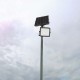 Proiector LED 10W corp negru cu panou solar 80W baterie fast charge inlocuibila si control inteligent cu telecomanda IP65