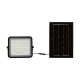 Proiector LED 6W corp negru cu panou solar 40W baterie fast charge inlocuibila si control inteligent cu telecomanda IP65