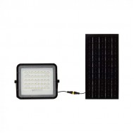 Proiector LED 10W corp negru cu panou solar 80W baterie fast charge inlocuibila si control inteligent cu telecomanda IP65