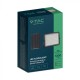 Proiector LED 15W corp negru cu panou solar 120W baterie fast charge inlocuibila si control inteligent cu telecomanda IP65