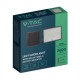 Proiector LED 30W corp negru cu panou solar 240W baterie fast charge inlocuibila si control inteligent cu telecomanda IP65