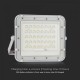 Proiector LED 10W corp alb cu panou solar 80W baterie fast charge inlocuibila si control inteligent cu telecomanda IP65