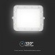 Proiector LED 10W corp alb cu panou solar 80W baterie fast charge inlocuibila si control inteligent cu telecomanda IP65