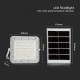 Proiector LED 10W corp alb cu panou solar 80W baterie fast charge inlocuibila si control inteligent cu telecomanda IP65