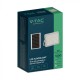Proiector LED 15W corp alb cu panou solar 120W baterie fast charge inlocuibila si control inteligent cu telecomanda IP65