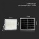 Proiector LED 20W corp alb cu panou solar 180W baterie fast charge inlocuibila si control inteligent cu telecomanda IP65
