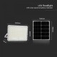 Proiector LED 30W corp alb cu panou solar 240W baterie fast charge inlocuibila si control inteligent cu telecomanda IP65