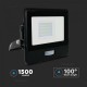 Proiector LED Smart 20W cu senzor de miscare compatibil  Amazon Alexa si Google Home RGB + alb cald, neutru, rece Corp Negru