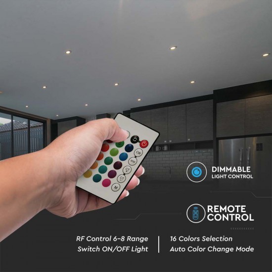 Bec LED bulb smart 4.8W E14 control telecomanda RF dimabil RGB+3000K