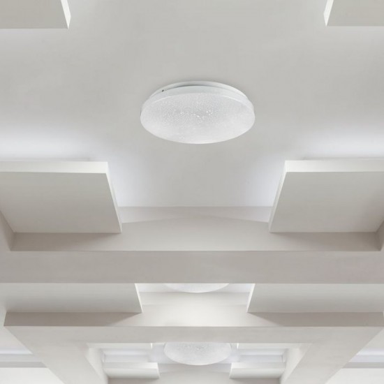 Plafoniera LED inteligenta 24W Smart dimabila RGB 3in1 compatibil Amazon Alexa si Google Home IP20 aspect instelat