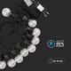 Ghirlanda LED 5m cu 10 becuri filament transparente lumina calda IP44