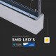 Corp de iluminat cu LED interconectabil suspendat 60W CIP SAMSUNG 120cm Slim Alb Neutru Corp Argintiu - iluminare sus/jos