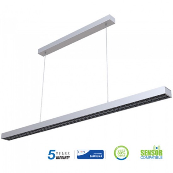 Corp de iluminat cu LED suspendat 60W CIP SAMSUNG 120cm Alb Neutru Corp Alb - iluminare sus/jos
