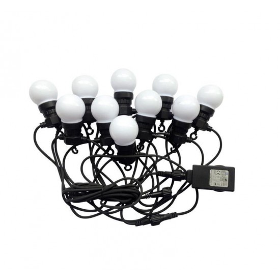 Sir de lumini LED cu 10 becuri 5 metri Alb Cald