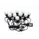Sir de lumini LED cu 10 becuri 5 metri Alb Cald